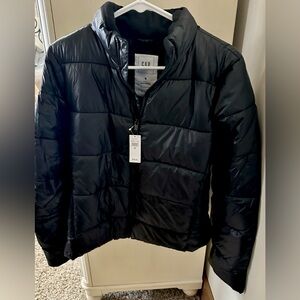 GAP Midnight Black Puffer Coat